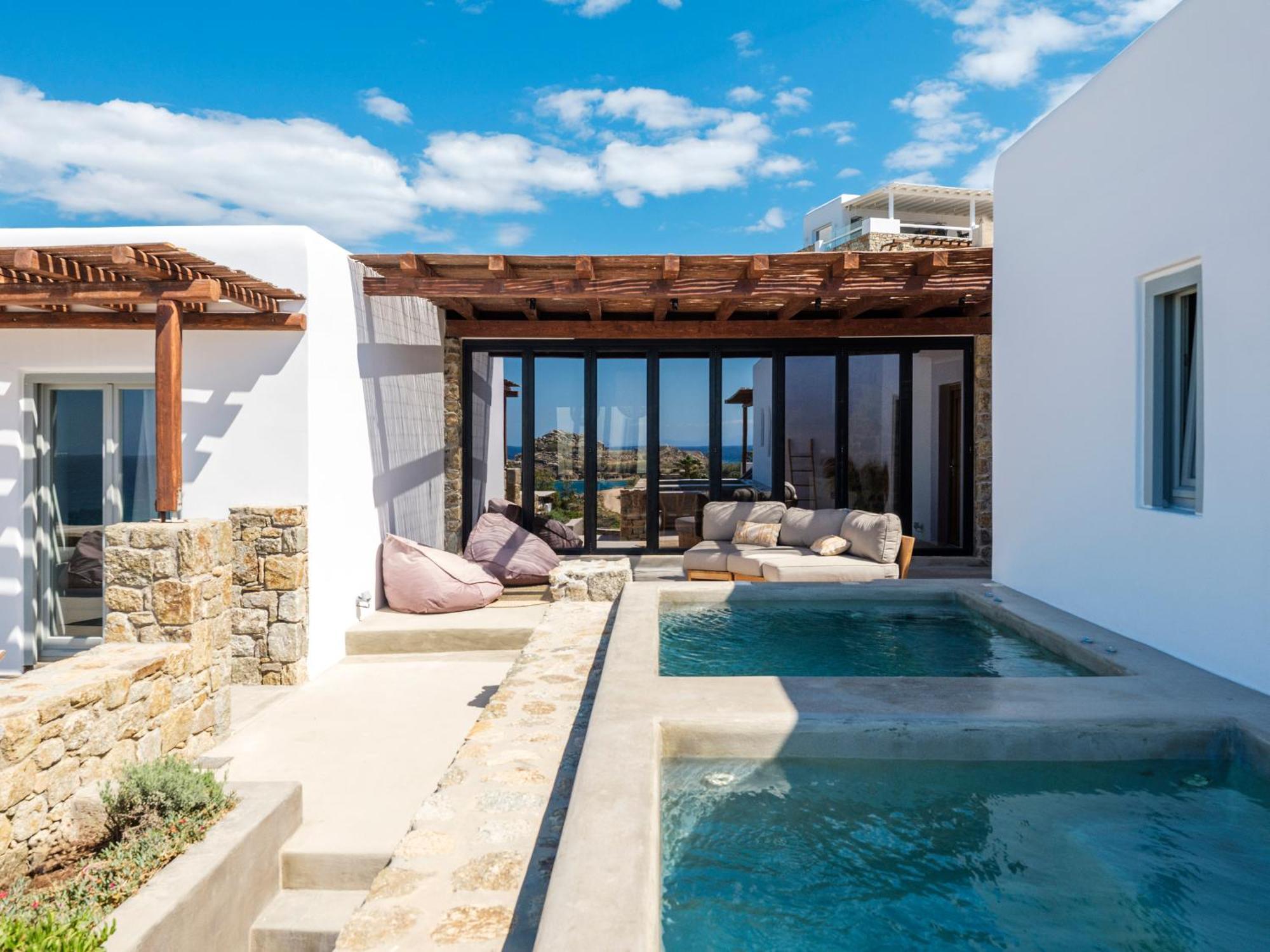 Trinity Mykonos - Beachfront Villa Platis Gialos Exterior foto